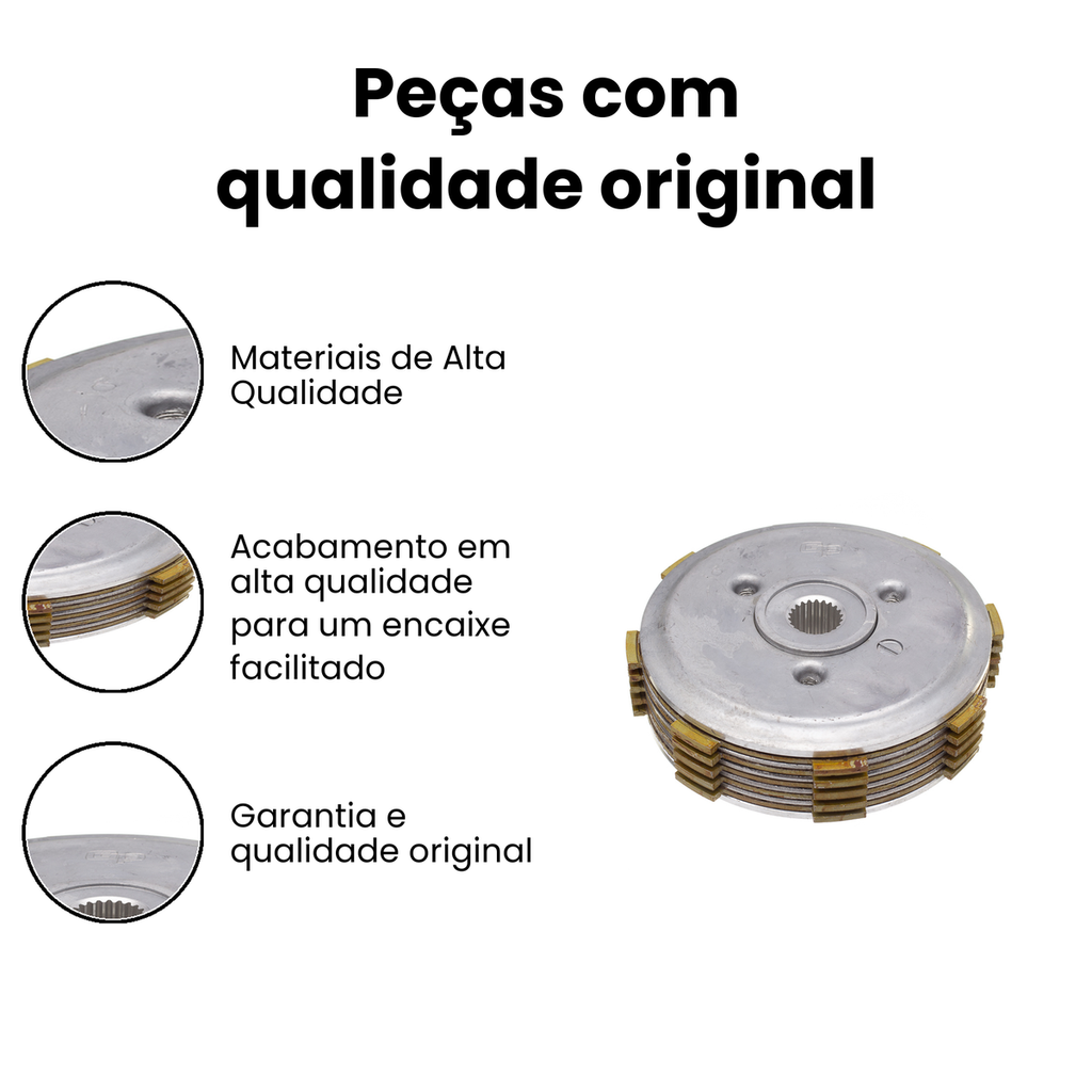 Kit Embreagem CG 160, Bros 160, XRE 190 - LAQUILA - Imagem 3