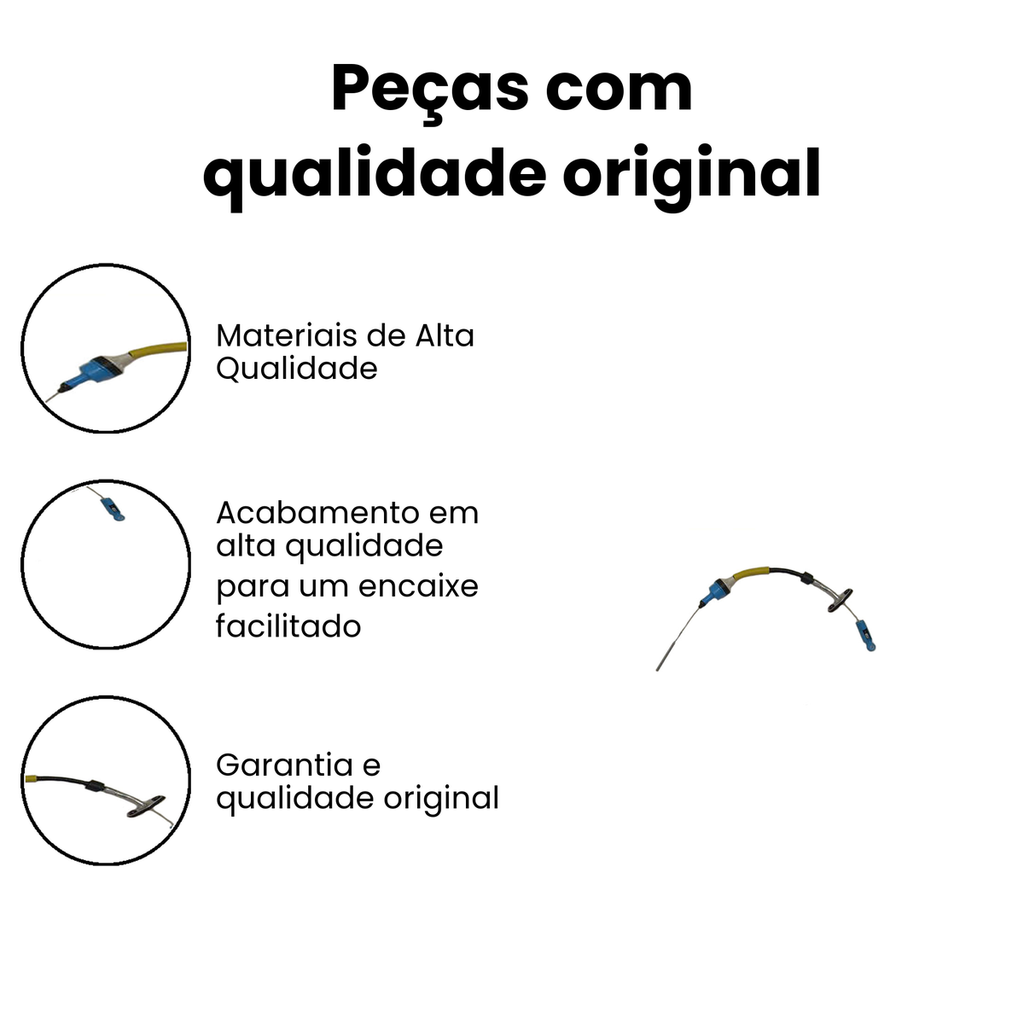 Cabo Embreagem Palio - CABOVEL (145039) - Imagem 3