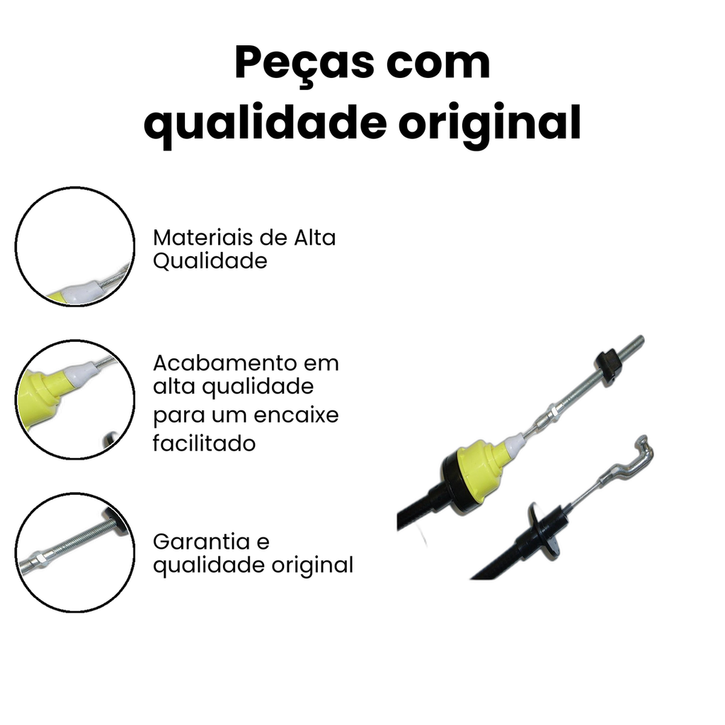 Cabo de Embreagem Kadett - CABOVEL (15217) - Imagem 3