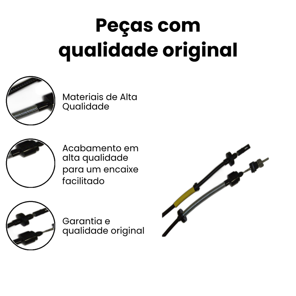 Cabo de Embreagem Gol Parati - CABOVEL - 165047 - Imagem 3