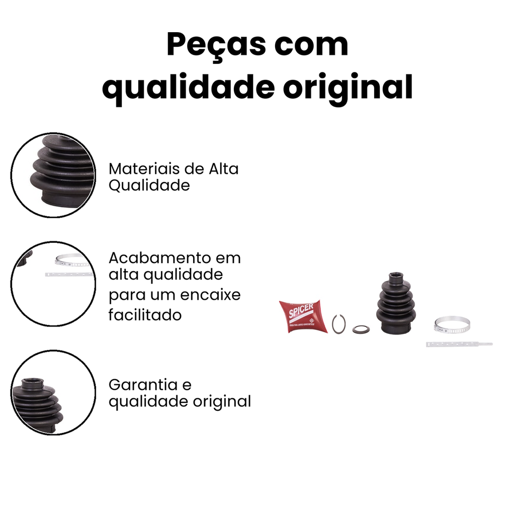 Kit Reparo Junta Homocinética Roda Kombi - Spicer - Imagem 3