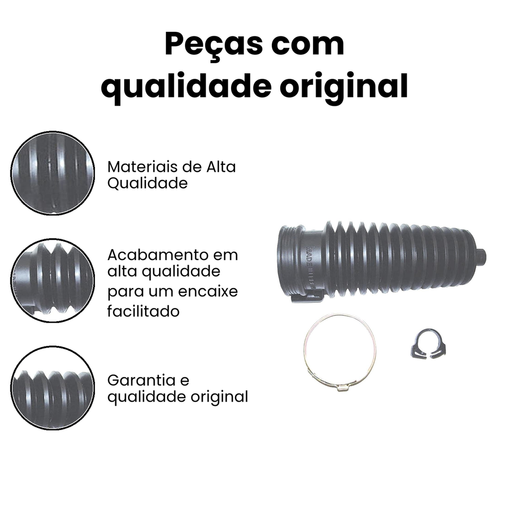 Kit Coifas Caixa Direção Hidráulica Fiesta - Imagem 3