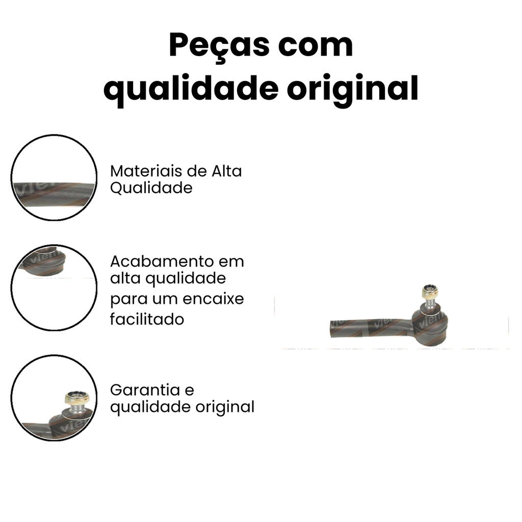 Terminal de Direção Dianteiro Direito Linea Punto - Imagem 3