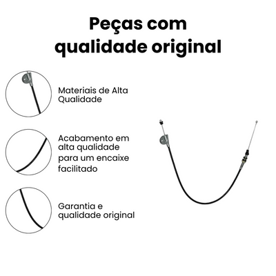 Cabo Acelerador Dianteiro Chevette Original - Imagem 3