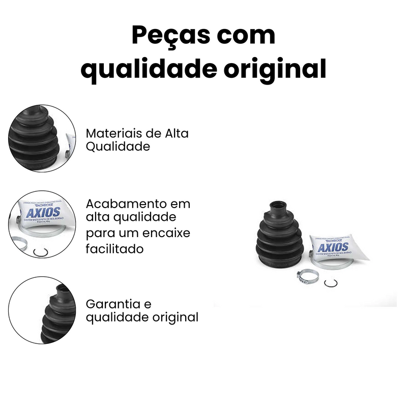 Kit Coifa Homocinetica Lado Roda Ford Fiesta 1.0 1.3 1.4 1.5 - Imagem 3