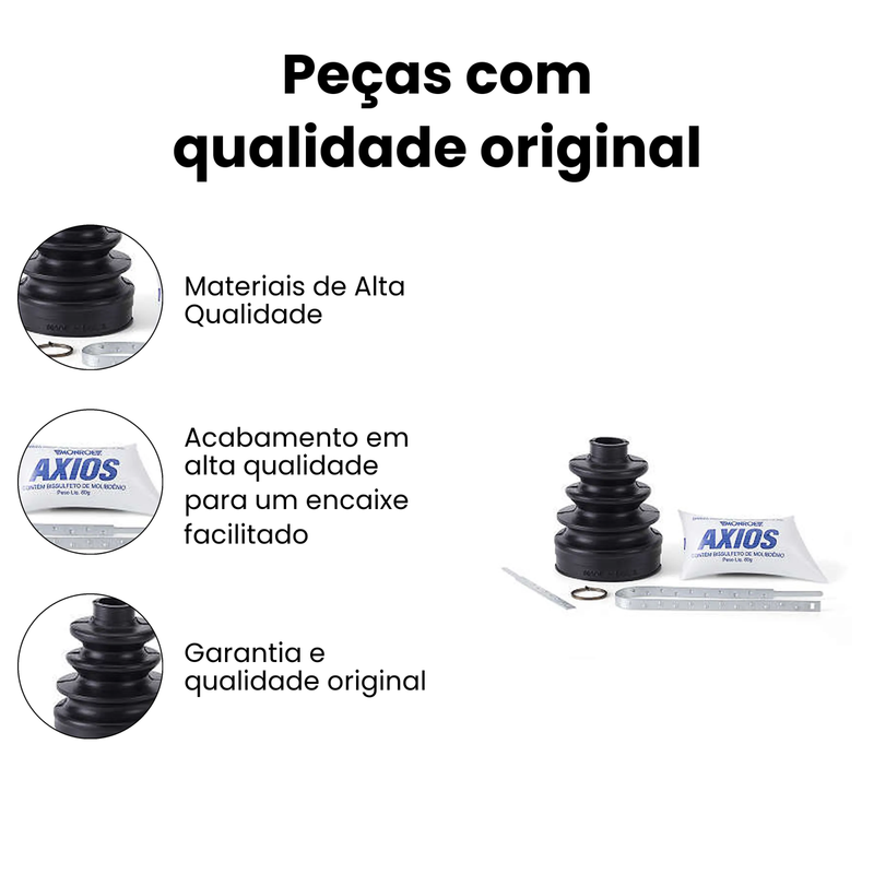 Coifa Homocinética Kit Reparo Juntas Axios Fiat Uno Elba Pre - Imagem 3