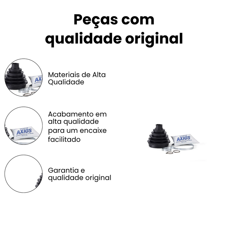 Coifa Homocinética Kit Reparo Juntas Axios Fiat Palio Fiorin - Imagem 3