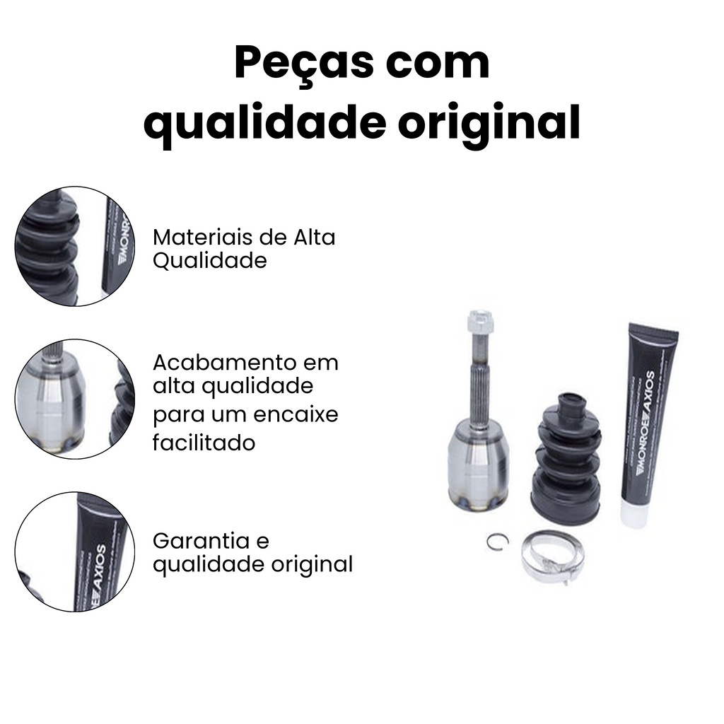 Junta Homocinetica Dianteira Roda LE LD Renault Clio 1.0 1.6 - Imagem 3