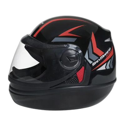 Capacete San Marino Speed One Preto Tamanhos 58 e 60 - Imagem 1