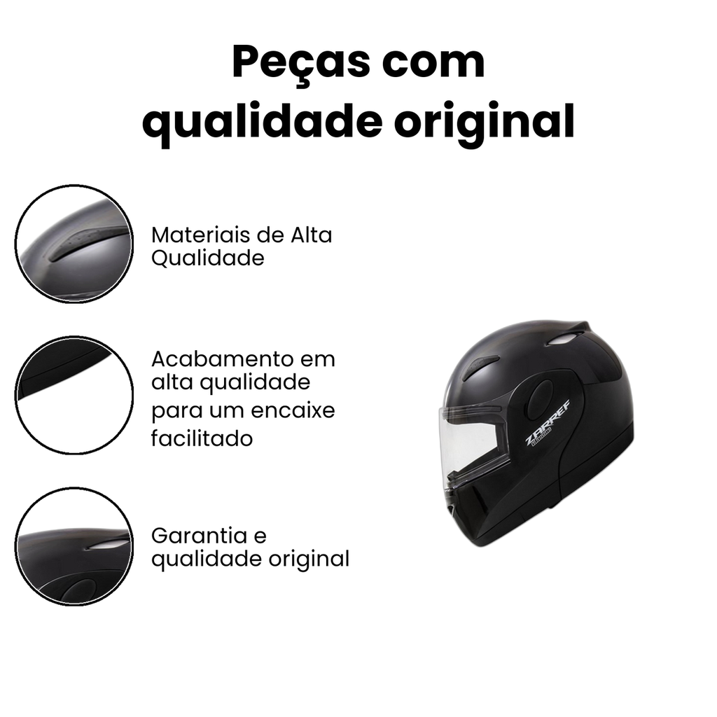 Capacete Zarref V4 Classic Preto Tamanhos 58 e 60 - Imagem 3