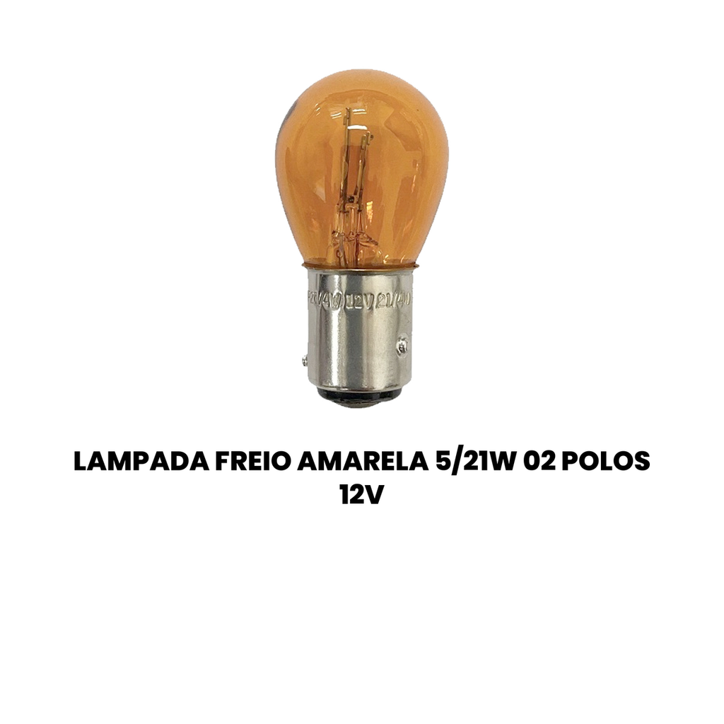 Lâmpada Freio Amarela 5/21W 2 Polos 12V CG CG - Imagem 2