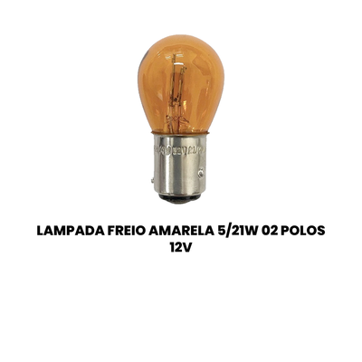 Lâmpada Freio Amarela 5/21W 2 Polos 12V CG CG - Imagem 2