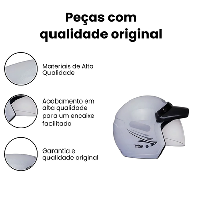 Wind V2 Speed Lines Capacete Branco Tamanhos 56 58 - Imagem 3