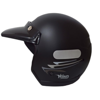 Wind V2 Speed Lines Capacete Preto Fosco Tamanhos 56 58 - Imagem 1