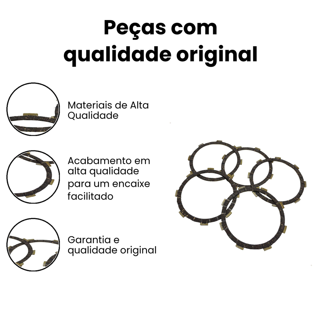 Disco Embreagem YBR/XTZ125 (OEM JI) - VINNI - Imagem 3
