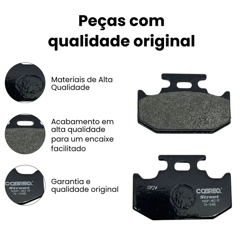 Pastilha Freio Traseiro Yamaha Crosser 150 19 Fazer 250 Land - Imagem 3