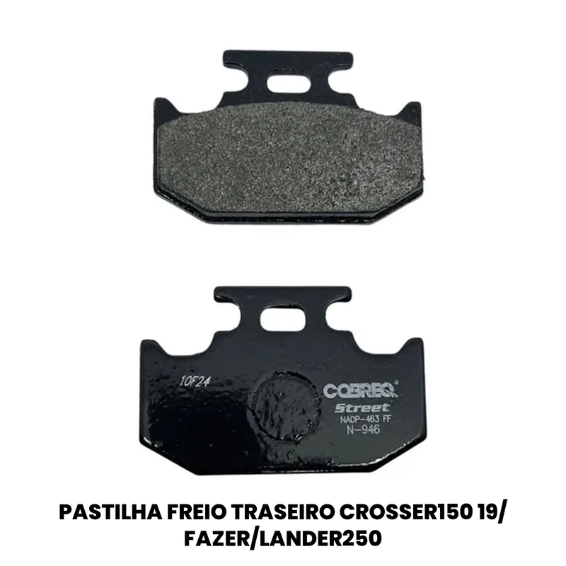 Pastilha Freio Traseiro Yamaha Crosser 150 19 Fazer 250 Land - Imagem 2