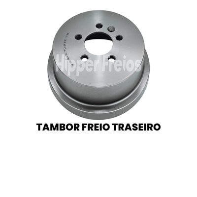 Par Tambor Freio Tras VW Crossfox Polo Fox SpaceFox 2003 a 2022 - Imagem 2