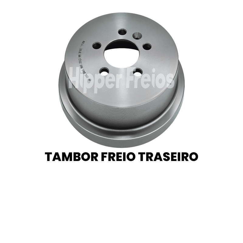 Par Tambor Freio Tras VW Crossfox Polo Fox SpaceFox 2003 a 2022 - Imagem 2