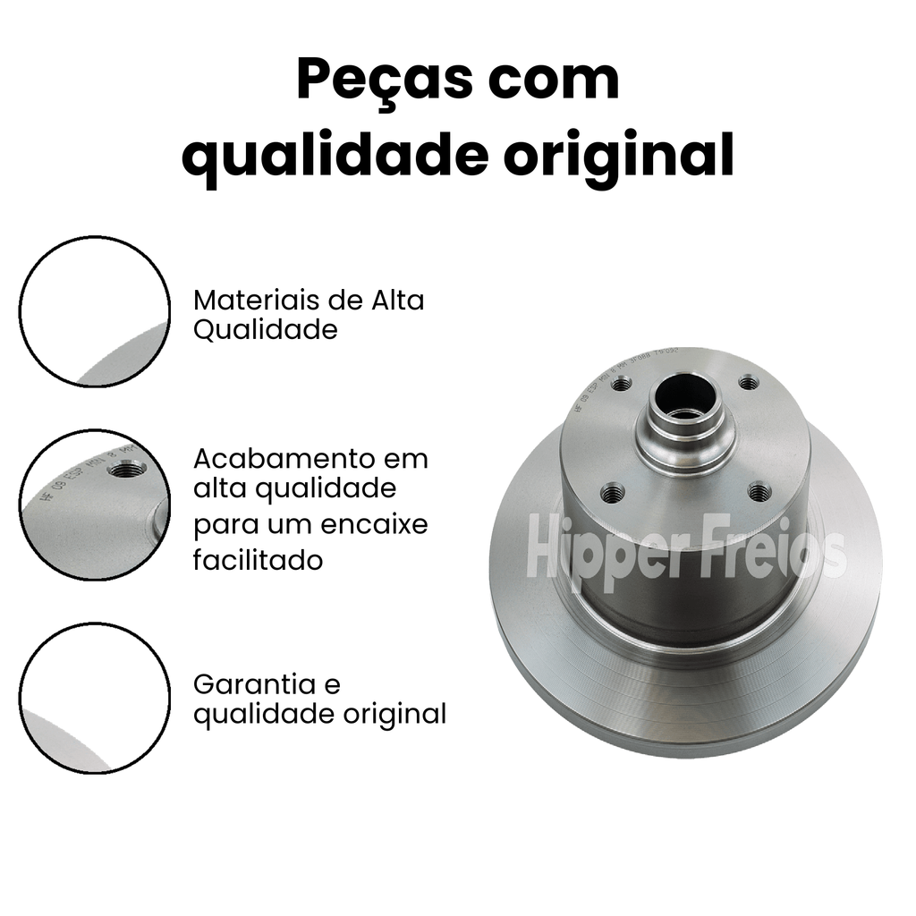 DISCO FREIO DIANTEIRO SÓLIDO VOLKSWAGEN HF09 - Imagem 3