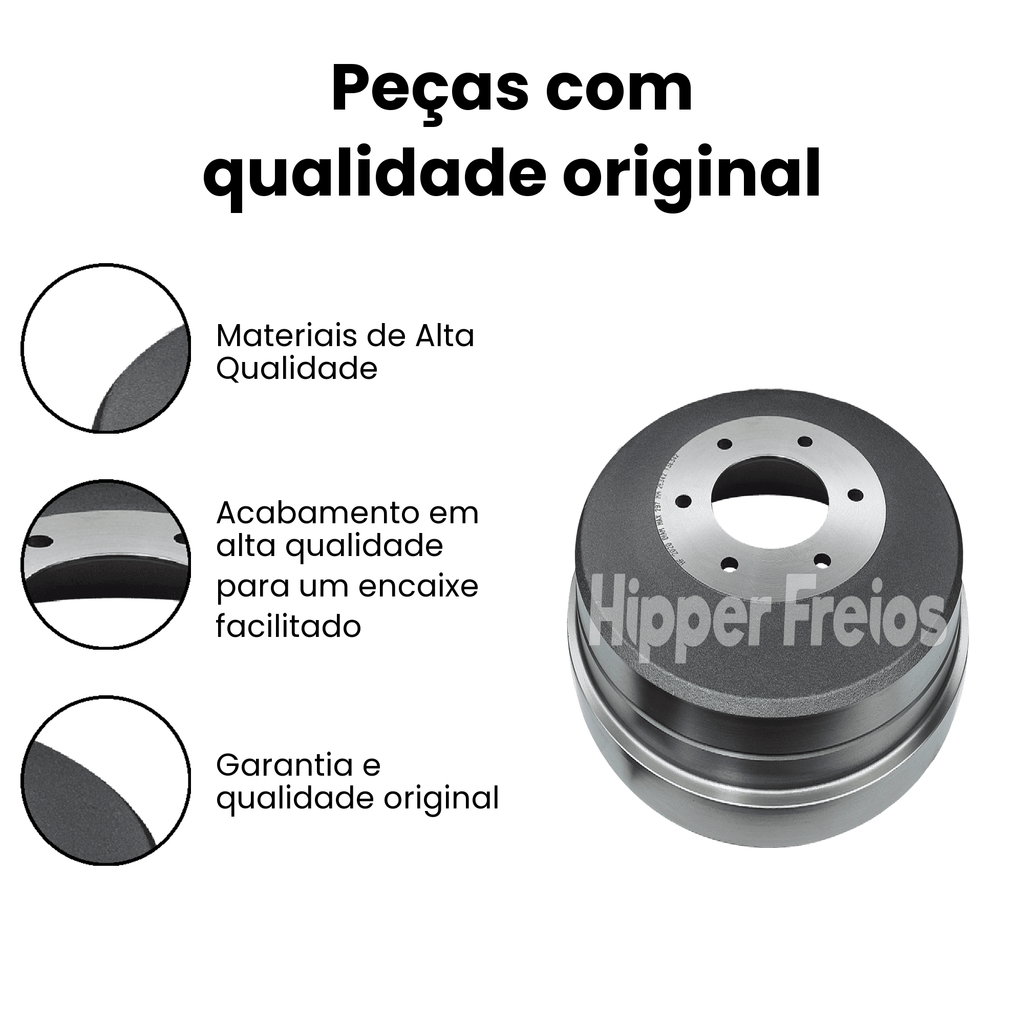 Tambor Freio Tras Mitsubishi L200 Triton 2012 a 2018 - Imagem 3