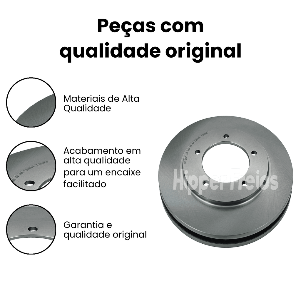 Par Disco Freio Diant Ventilado Suzuki Grand Vitara 1.6 2.0 2.5 - Imagem 3