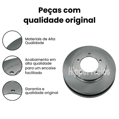 Par Disco Freio Diant Ventilado Suzuki Grand Vitara 1.6 2.0 2.5 - Imagem 3