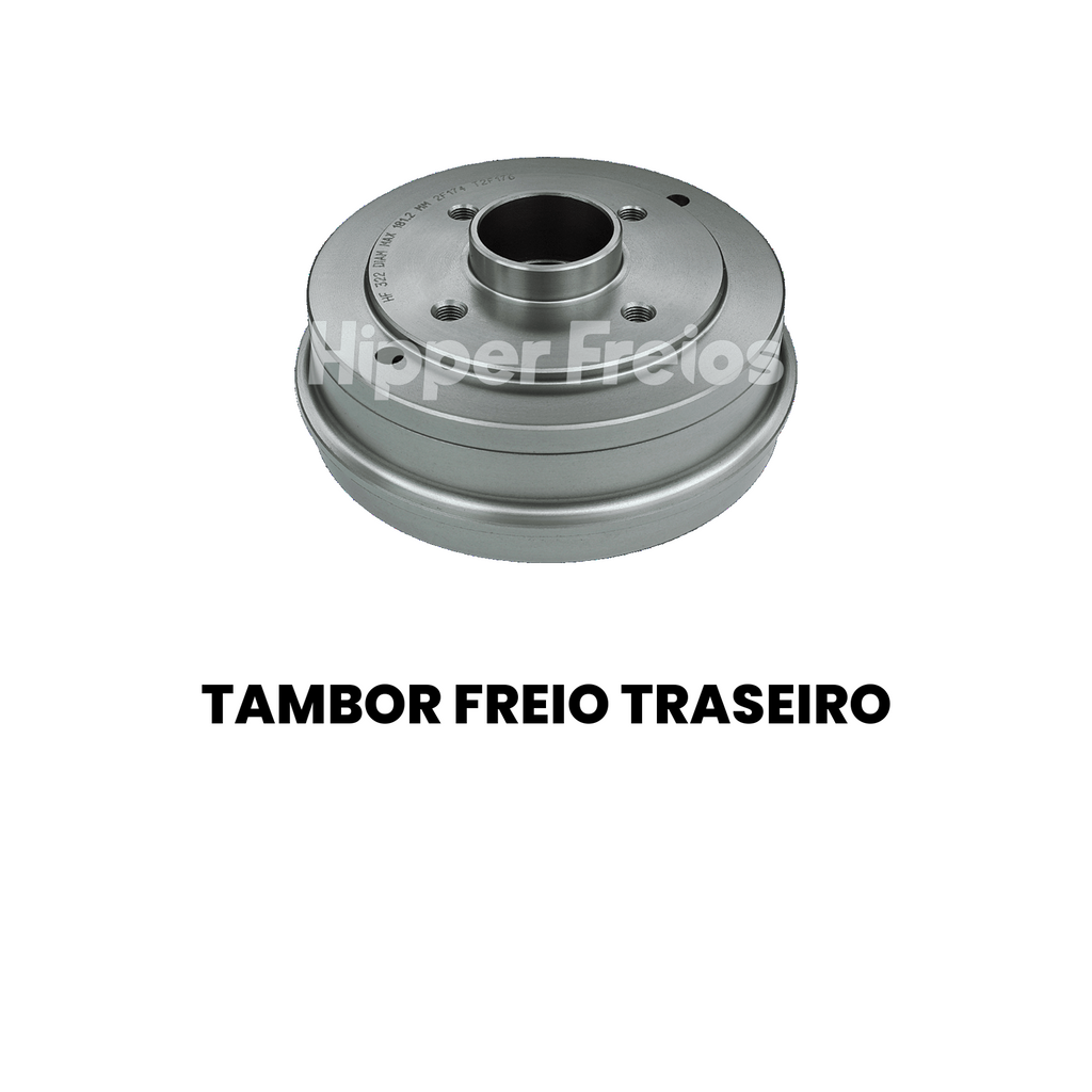 Par Tambor Freio Tras Renault Clio 1.0 1.6 8V 16V 1996 a 2017 - Imagem 2