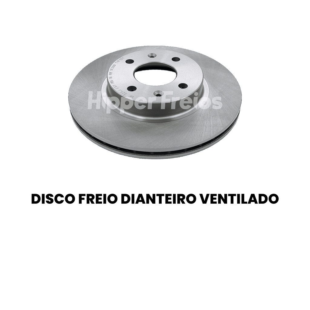Par Disco Freio Diant Ventilado Hyundai HB20 HB20S 1.0 1.6 Flex - Imagem 2