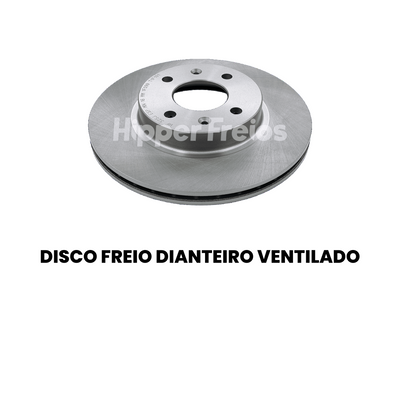 Par Disco Freio Diant Ventilado Hyundai HB20 HB20S 1.0 1.6 Flex - Imagem 2