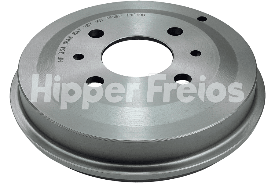 Par Tambor Freio Tras Fiat Grand Siena Uno Mobi 2012 a 2024 - Imagem 1