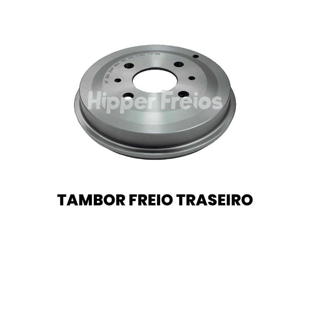 Par Tambor Freio Tras Fiat Grand Siena Uno Mobi 2012 a 2024 - Imagem 2