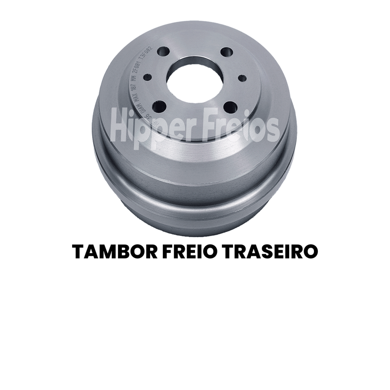 Par Tambor Freio Tras Fiat Elba Fiorino Palio 1985 a 2024 - Imagem 2