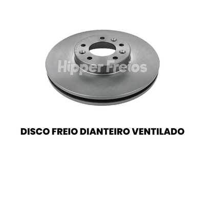 Par Disco Freio Diant Ventilado Peugeot Expert 1.5 1.6 Turbo Die - Imagem 2