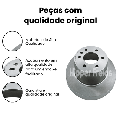Par Disco Freio Tras Sólido Mercedes Sprinter 310 311 313 413 41 - Imagem 3