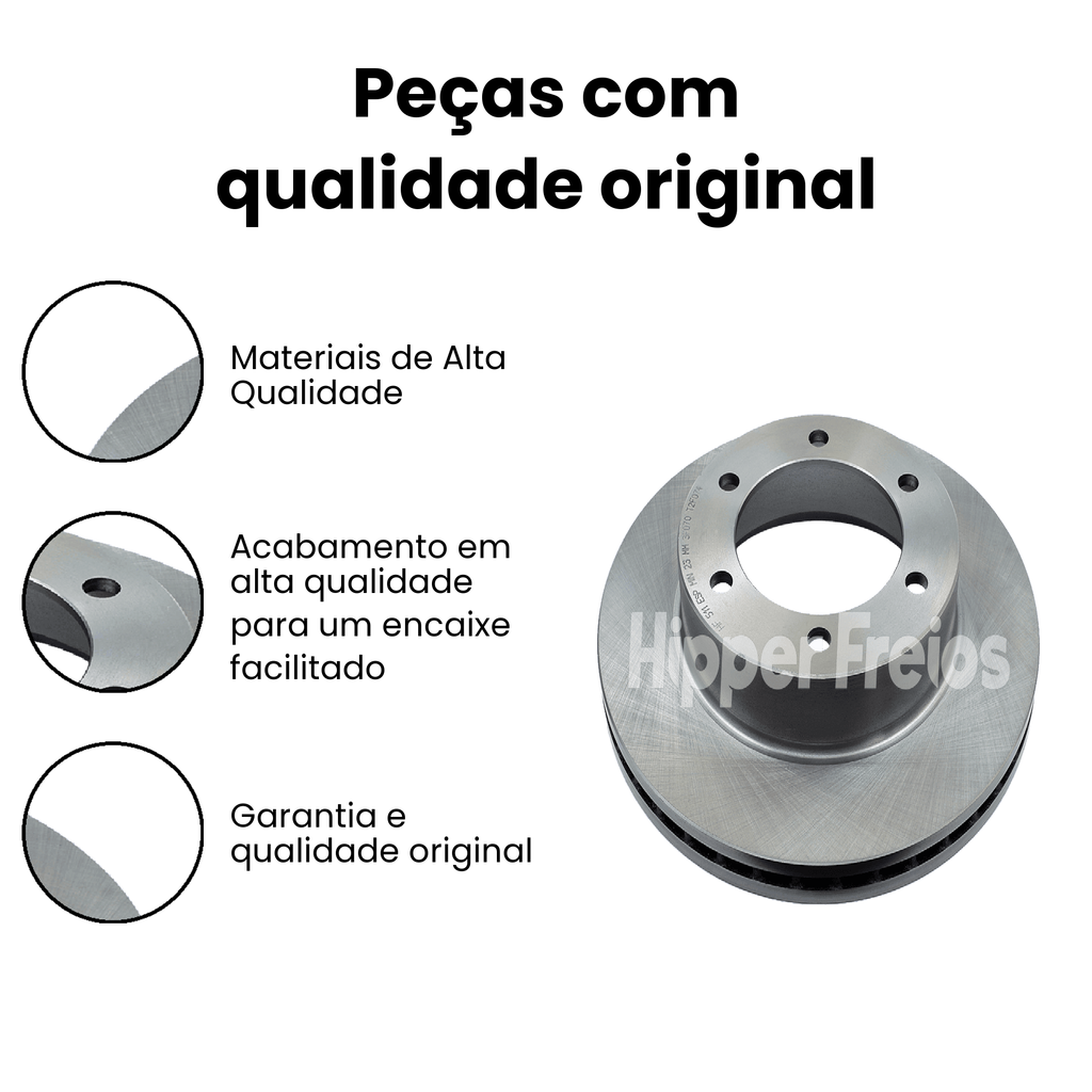 Par Disco Freio Diant Ventilado Toyota Hilux 1992 a 2024 - Imagem 3
