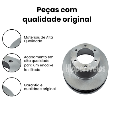 Par Disco Freio Diant Ventilado Toyota Hilux 1992 a 2024 - Imagem 3