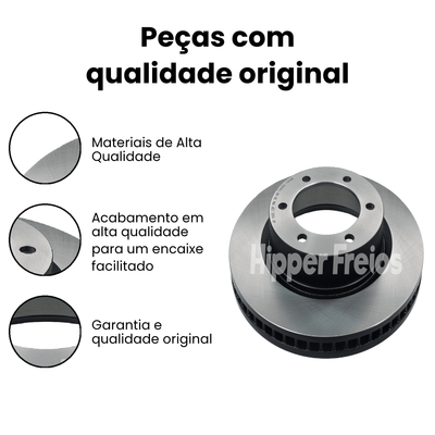 Disco Freio Diant Ventilado Toyota Hilux 1992 a 2024 2.4 2.7 - Imagem 3