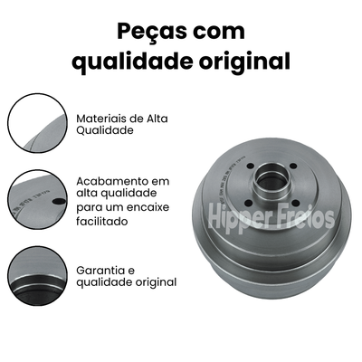 Tambor Freio Tras Nissan March 1.0 12V Flex FlexStart 2015-2 - Imagem 3