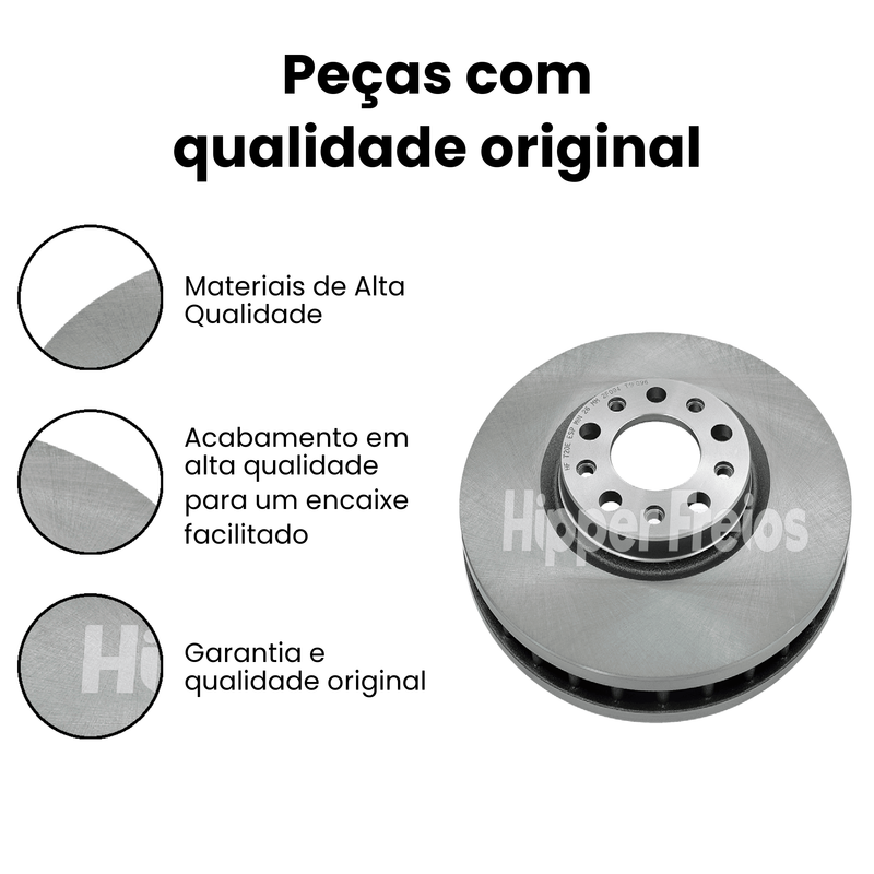 Par Disco Freio Diant Ventilado Fiat Toro 2016 a 2024 1.3 1.8 2. - Imagem 3