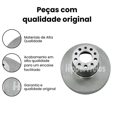Par Disco Freio Tras Sólido Jeep Compass Renegade 2016 a 2023 - Imagem 3