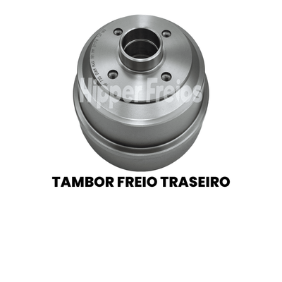 Par Tambor Freio Tras Peugeot 205 206 207 1.4 1.6 Flex 8V 16V - Imagem 2