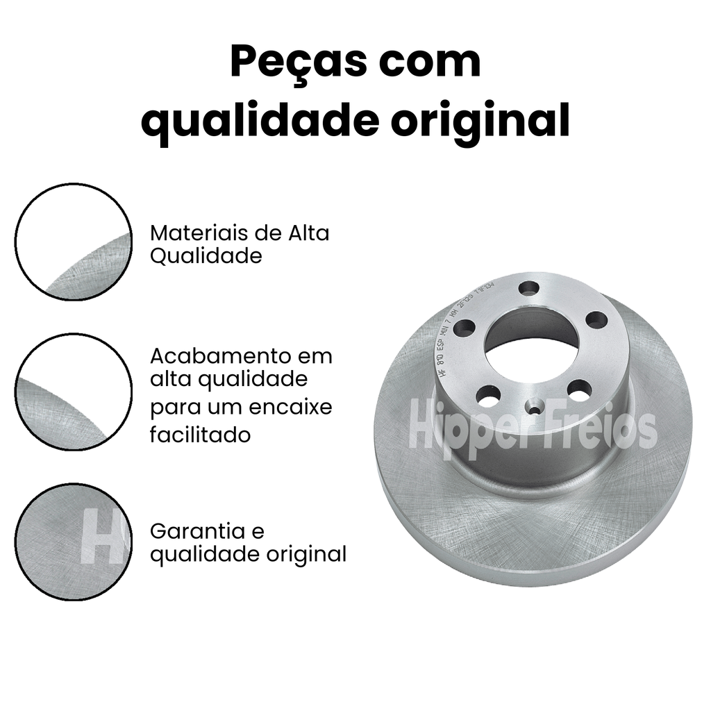 Par Disco Freio Tras Sólido Volkswagen Nivus Polo T-Cross 2021 2 - Imagem 3