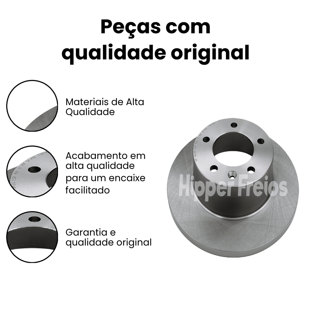 Par Disco Freio Tras Sólido Renault Master 2.5 dCi 2004 a 2013 - Imagem 3