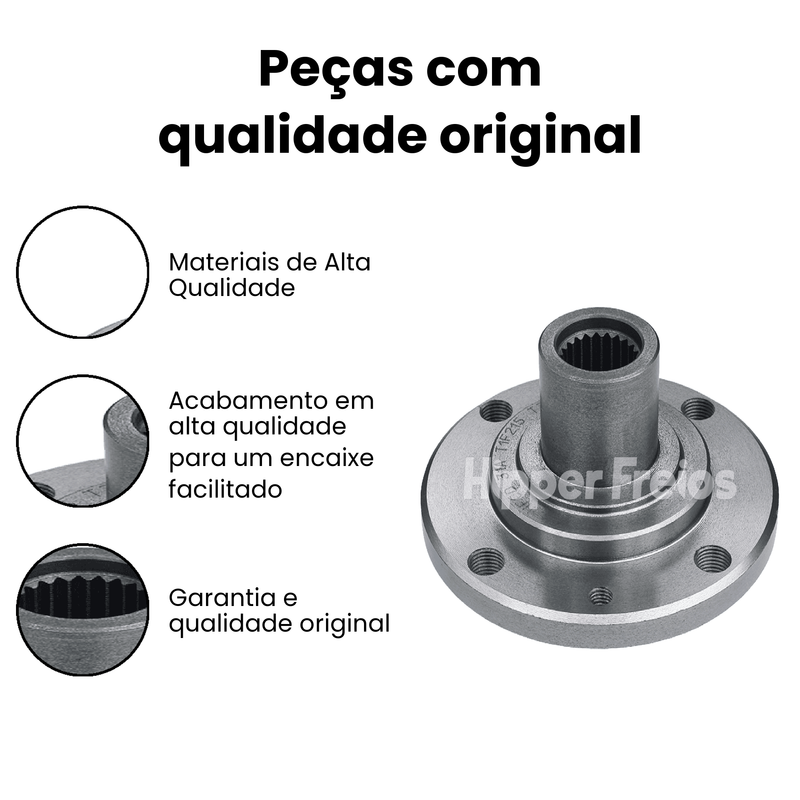 Cubo de Roda Diant Dir Esq Fiat Doblo Strada Fiorino - Imagem 3