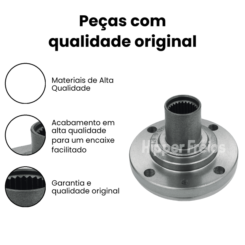 Cubo Roda Diant Dir Esq Fiat Doblo Idea Palio Strada - Imagem 3