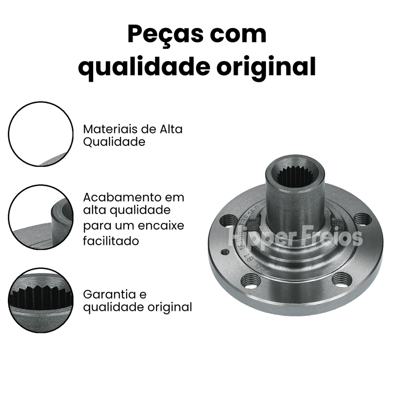 Cubo Roda Diant Dir Esq VW CrossFox SpaceFox Fox Polo 2005 a - Imagem 3