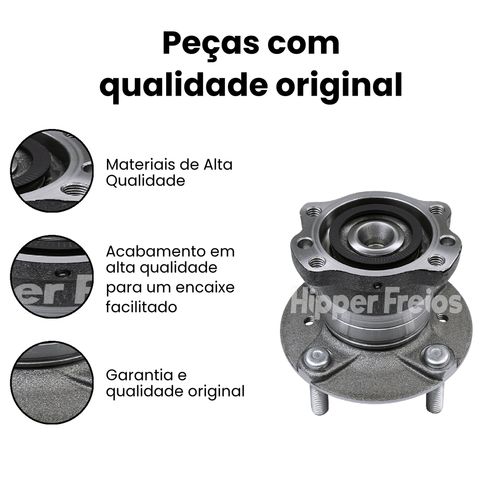 Cubo Roda Tras Ford EcoSport 2003 a 2021 1.0 1.5 1.6 2.0 Fle - Imagem 3