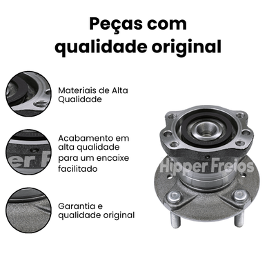 Cubo Roda Tras Ford EcoSport 2003 a 2021 1.0 1.5 1.6 2.0 Fle - Imagem 3