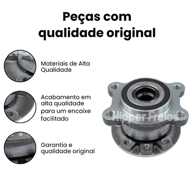 CUBO DE RODA TRASEIRO DIREITO / ESQUERDO HIPPER FREIOS FIAT HFCT45A - Imagem 3